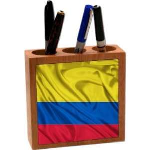  Rikki KnightTM Colombia Flag 5 Inch Tile Maple Finished 