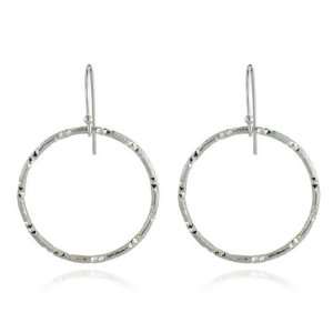   Diamond Cut Embellished Cosmopolitan Hoop Drop Earrings Jewelry