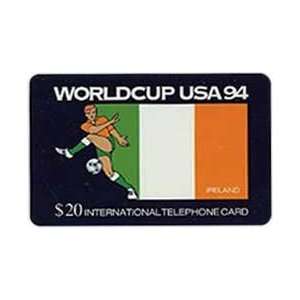 Collectible Phone Card $20. World Cup USA 94 Soccer   Ireland Flag 
