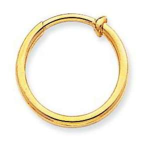   14K Yellow Gold Clip On Hoop Earrings Jewelry New C Jewelry