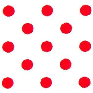  white Michael Miller fabric small red polka dots Arts 