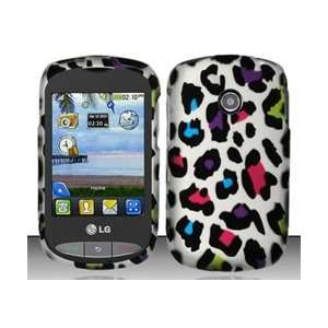  LG 800g (TracFone) Colorful Leopard Design Hard Case Snap 