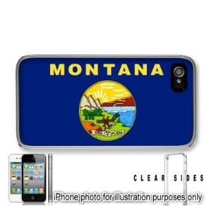 Montana State Flag Apple iPhone 4 4S Case Cover Clear on Sides