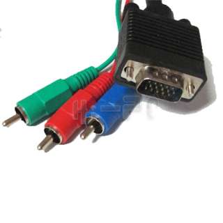 15 Pin VGA/HD15 to RGB 3 RCA Component TV/HDTV Cable  