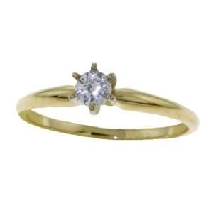   (ct, cttw, ctw) Round Cut Diamond 14k Gold Solitaire Engagement Ring