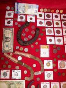 OLD COIN COLLECTION+1904 MORGAN DOLLAR, RED 5 BILL,GOLD&SILVER,US 