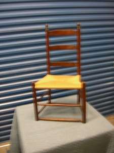 Early American 3 Slat Ladder Back with New Rush Seating Chair  