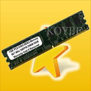 DDR2 1GB PC 5300 667Mhz 240 Pin DELL HP IBM APPLE RAM  