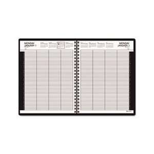  Recycled Eight Person Group Daily Appointment Book, Black 