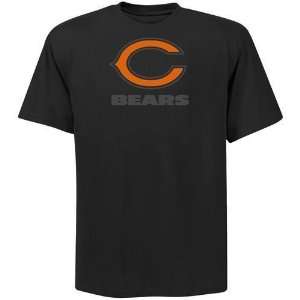 Chicago Bears Black on Black Logo T Shirt  Sports 