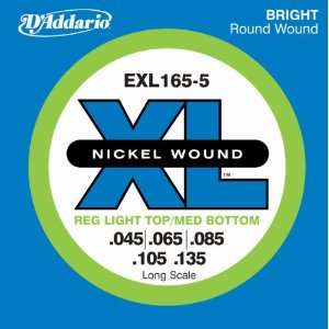  DAddario EXL165 5 String Nickel Wound Bass Guitar Strings 