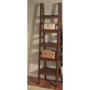    Ladder Storage Collection Walnut Tall 5 Tier Shelf