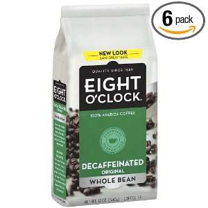 Eight OClock Coffee, Decaffeinated Whole Bean, 12 Ounce Bag (Pack of 
