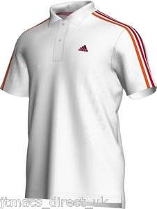 Adidas Mens ClimaLite Cotton White Polo Shirt   Tee Shirt Top New 