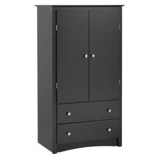 Prepac Black 2 Door Armoire.Opens in a new window