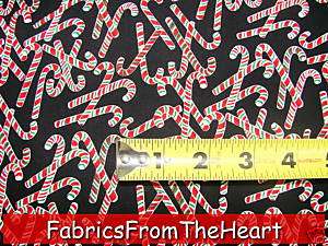 Christmas Time Candy Canes Alexander Henry YARDs Fabric  