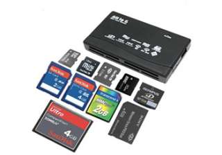 ALL IN 1 MULTI MEMORY CARD USB READER SD SDHC MINI MICRO M2 MMC XD CF 
