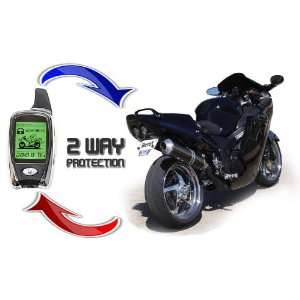  2 Way Motorcycle Alarm Pager with Remote Engine Start fits 