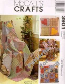   McCalls Sewing Crafts Quilted Rag Throw Pillow Quilters NEW  