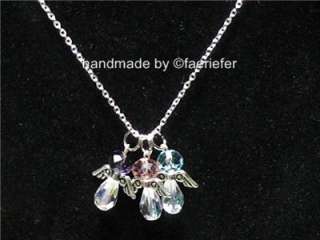 My Grandchildren Family birthstone angels necklace gift for Nan/Gran 