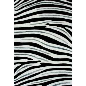 Animal Print Area Rugs 5x8 Silk Zebra Stripes Black 
