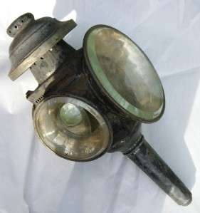 Antique Large Hearse Car or Carriage Lantern Lamp  