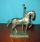 BRASS Carousel Horse on Stand 5 long.