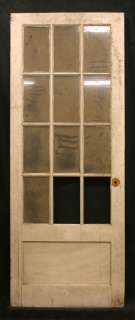 30x76 Antique Interior French Pine Door 12 Windows Glass Lites 1 
