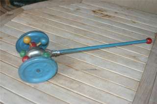 Vintage Metal with Wood Push Pull Toy  