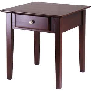 Rochester End Table/Nightstand, Antique Walnut   NEW  