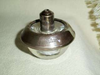 Vintage Amston Sterling Silver & Glass Table Lighter  