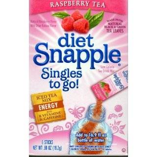 Diet Snapple Singles to Go Raspberry Tea 6 Sticks by Snapple