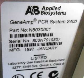 AP Applied Biosystems GeneAmp PCR System 2400 Lab Unit  