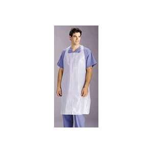  Protective Poly Disposable Aprons   WHITE 28 by 46   50 