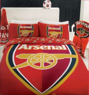 Arsenal Football Club AFC Red SINGLE Quilt/Doona Cover Set LICENSED 