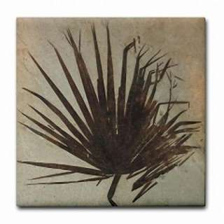 Palm Leaf Fossil Stone Image Rock Ceramic Art Tile  