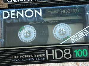 10 DENON HD8 100 METAL PARTICLE AUDIO CASSETTE TAPES +  