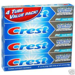 4x Crest Baking Soda & Peroxide Whitening Toothpaste  