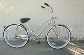 NEW 26 Beach Bicycle Cruiser W/68 spokes Bike Chrome  