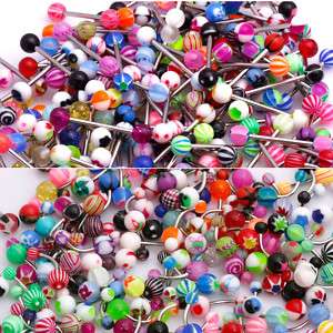 300x Different Tongue Belly Ring Bar Body Jewelry,1345a  