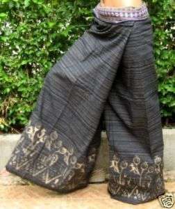 Thai Fisherman Pants * Massage * Sauna *Over Size*black  
