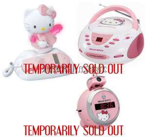 Hello Kitty Telephone & Stereo CD Boombox AMFM & Clock  