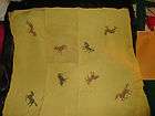 Horse Tablecloth, Linen, Vintage, 33 x 33, Used Once, MARVELOUS