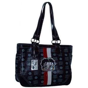  Betty Boop Big Black and Grey Pvc Handbag (BB76 7119.BK,GY 