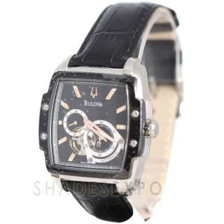 NEW Bulova Watches 98A118 BLACK MECHANICAL COLLECTION BLACK 
