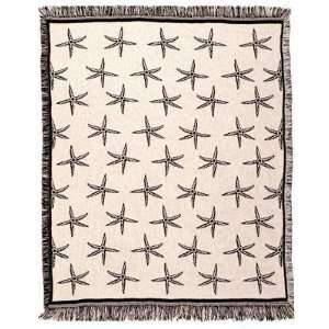   and White Nautical Starfish Afghan Throw Blanket 50 x 60 by Gordon