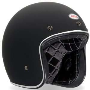  Bell Custom 500 Matte Black Open Face Helmet   Size 