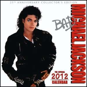   Jackson 25th Anniversary Collectors Edition BAD 2012 Wall Calendar