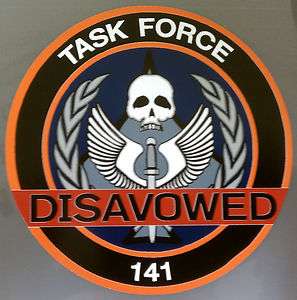   141 DISAVOWED sticker Call of Duty Modern Warfare 3 decal MW3  
