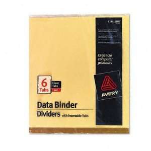  Gold Line Data Binder Clear Insert Tab Index Six 498023 